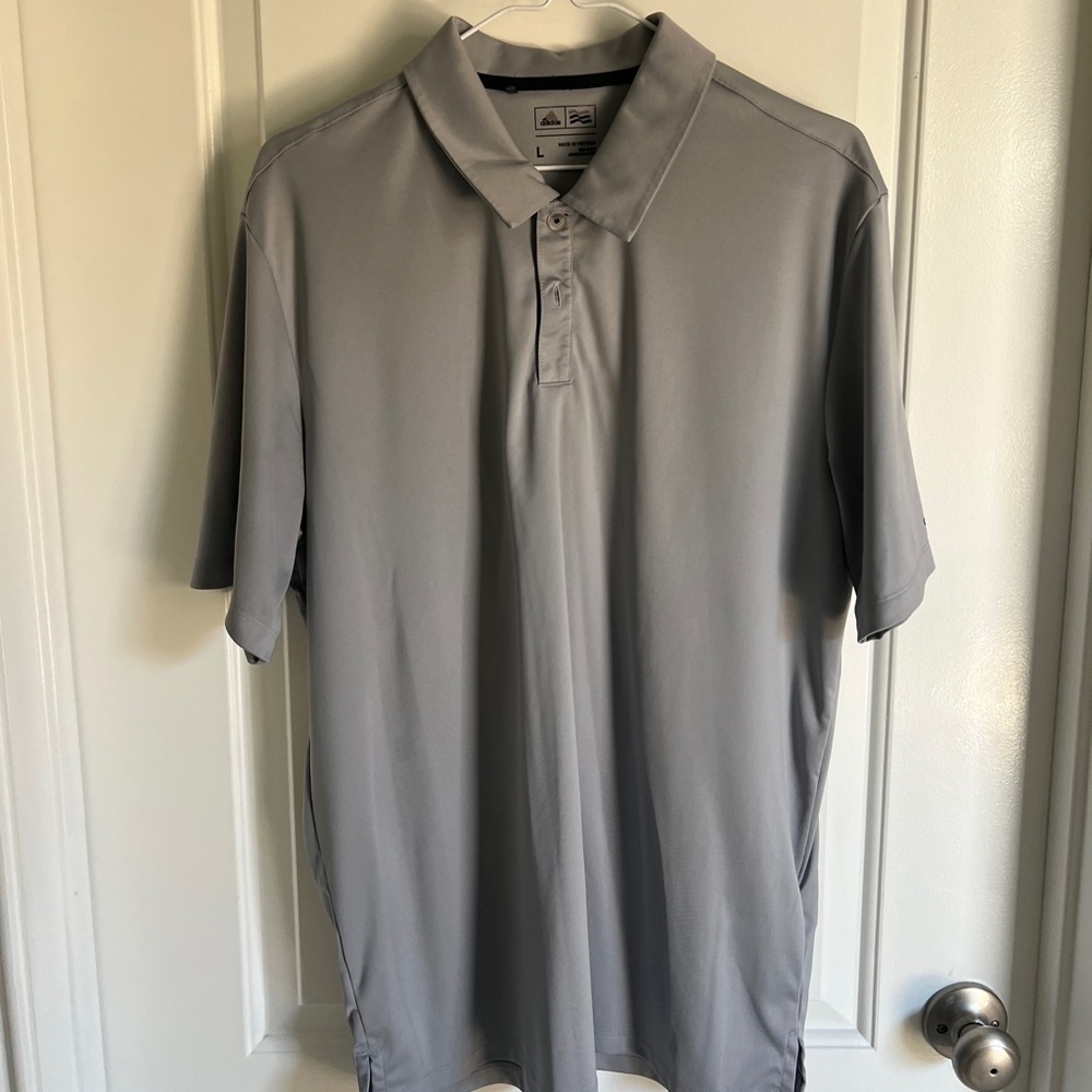 Large gray adidas polo
